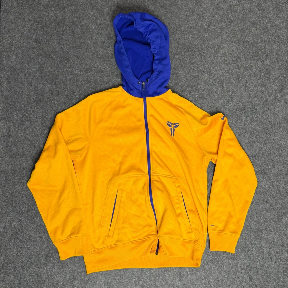Nike Kobe Bryant Therma-FIT Full Zip Hoodie Yellow Purple KB24 Mens Medium